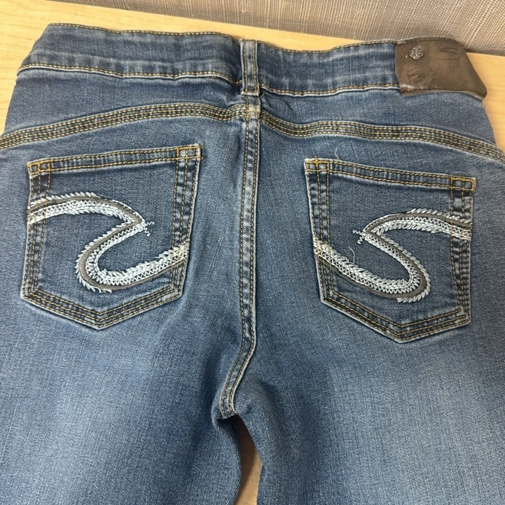Silver Tammy Triple 5 Jeans youth Straight Leg Blue Denim adjustable waist sz 16